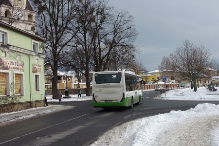 Frýdlant n.O., ulice Padlých hrdinů a Hlavní, leden 2016